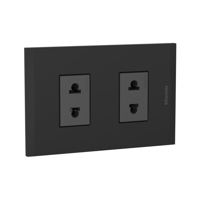 Tomacorriente Doble Modus 4 Negro