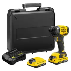 STANLEY - Atornillador de Impacto Inalámbrico Stanley1/4" 20V FATMAX BRUSHLESS SBI810D2K