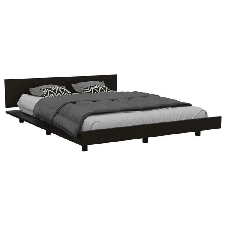 Base Cama 2 Plazas Kaia Negro/Miel