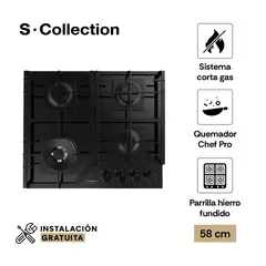 SCOLLECTION - Encimera Empotrable A Gas 4 Hornillas S-Collection 3120SOLCO066