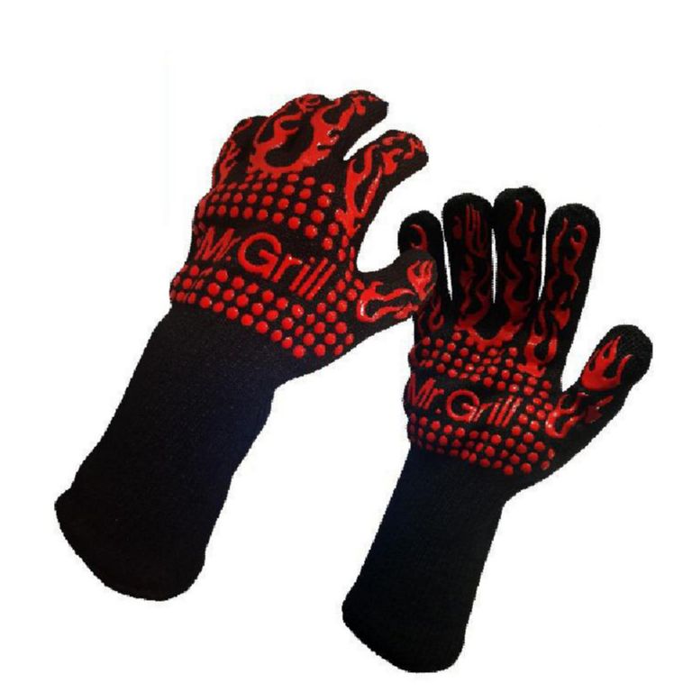 Guantes De Fuego Mr Grill Rojo