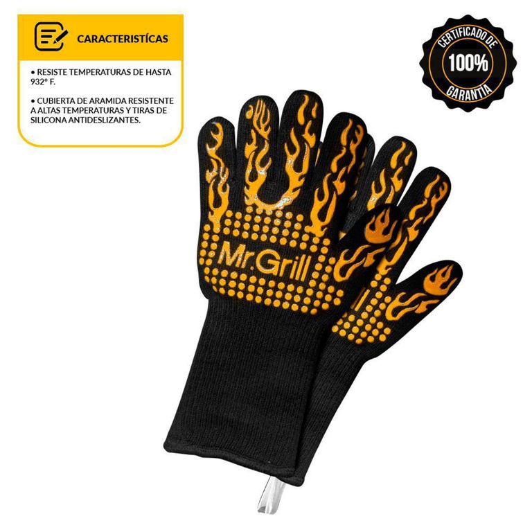 Guantes De Fuego Mr Grill Amarillo