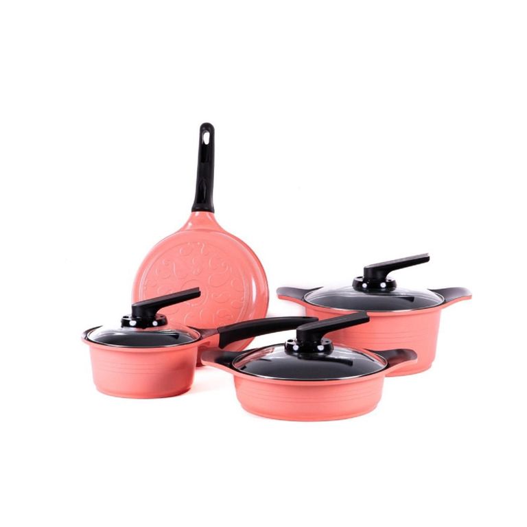 Juego de Ollas Burnt Coral 7 Piezas