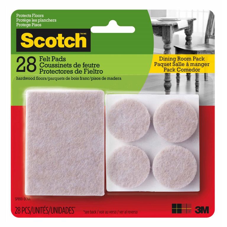 Pads de Felpa para Comedor Beige x 28 unid.