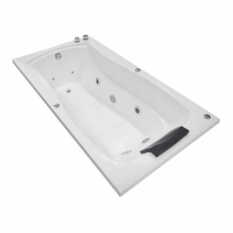 Tina Hidromasaje Rectangular Akira Ejecutiva 166x90cm Blanca
