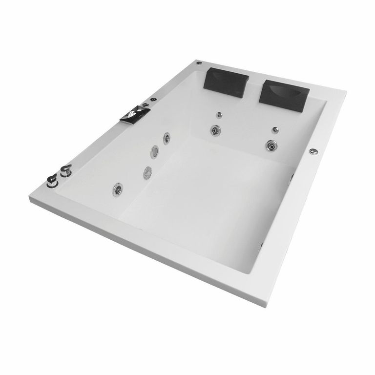 Tina Hidromasaje Rectangular Minimalista Ejecutiva 175x115cm Blanca