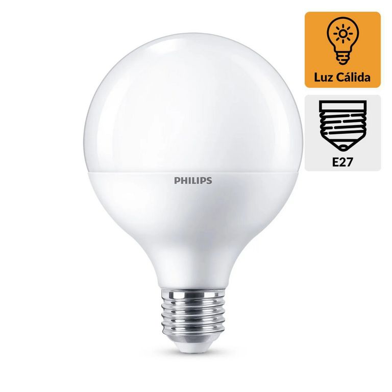 Foco LED Globo Luz Cálida 13W