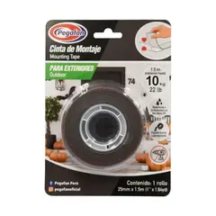 PEGAFAN - Cinta Montaje Exterior 25mm x 1.5m