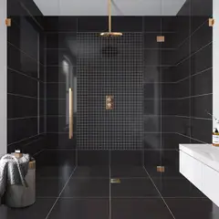 KLIPEN - Cerámica Negro 62x62 Lisas/Granilladas Brillante 1.49 m2