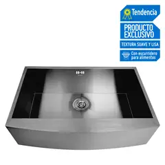 RECORD - Lavadero de Cocina Acero Inoxidable 1 Poza Madison Negro 83.9x55.9cm