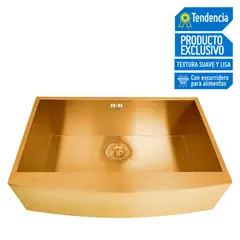 RECORD - Lavadero de Cocina Acero Inoxidable 1 Poza Madison Dorado 83.9x55.9cm