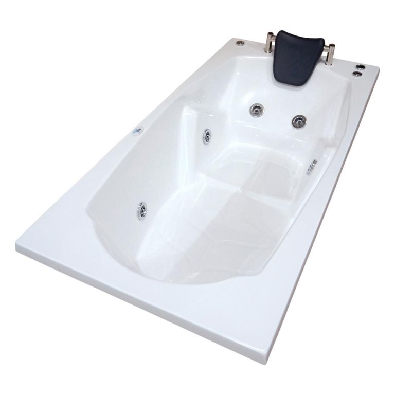 Tina Hidromasaje Rectangular Nader Ejecutiva 170x80cm Blanca