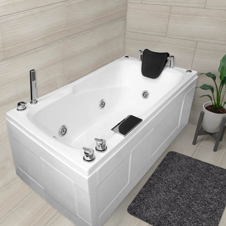 Tina Hidromasaje Rectangular Magia Builder 140x75cm Blanca