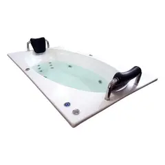 CUBA&SPA - Tina Hidromasaje Rectangular Bora Bora Profesional 175x100cm Blanca