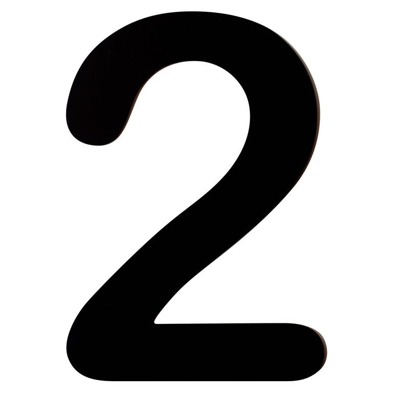 Número 2 Metálico Negro