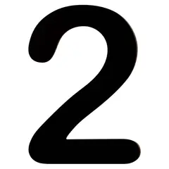 FIXSER - Número 2 Metálico Negro