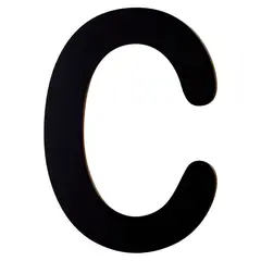 FIXSER - Letra C Metálica Negro