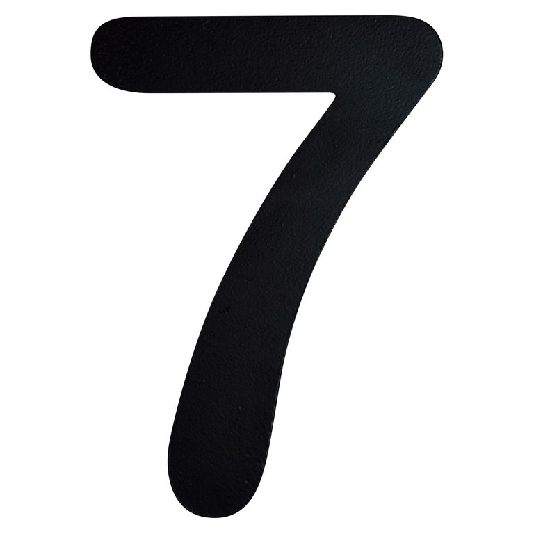 Número 7 Metálico Negro