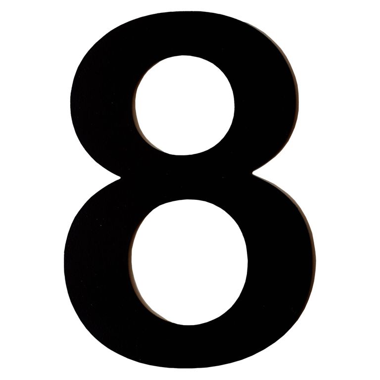 Número 8 Metálico Negro