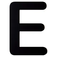 FIXSER - Letra E Metálica Negro