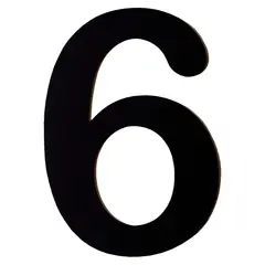 FIXSER - Número 6 Metálico Negro