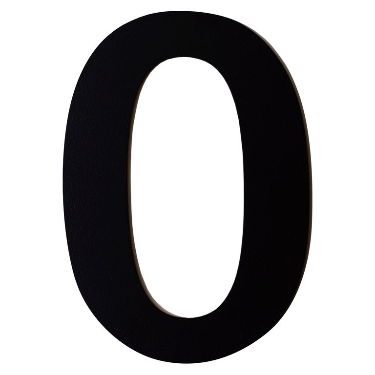 Número 0 Metálico Negro