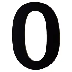 FIXSER - Número 0 Metálico Negro