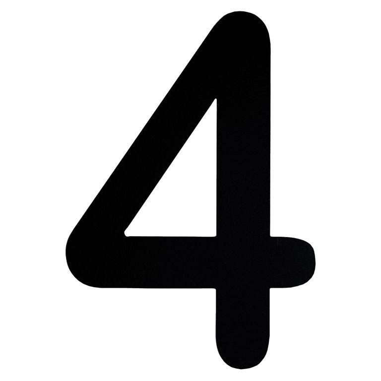 Número 4 Metálico Negro