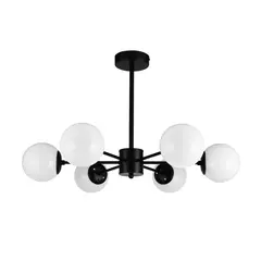 LIGHTECH - Lámpara Colgante Gea Black E27 6L