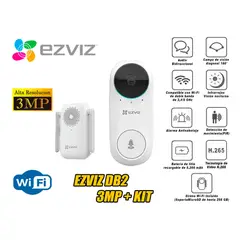 EZVIZ - Kit Videoportero DB2 Inalámbrico Timbre WiFi Inteligente 3MP