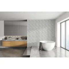 DA VINCI - Hexágono Concrete Gris 15x17cm 0.98m2
