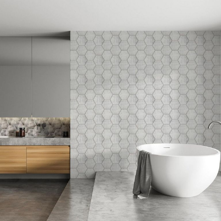 Hexágono Concrete Gris 15x17cm 0.98m2