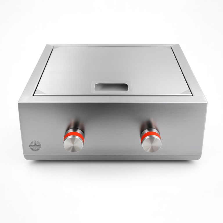 Hornilla Wok Empotrable con Tapa La Carbonera Grill Inox 304 50x25x50cm