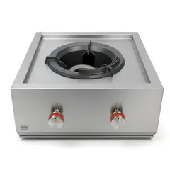 LA CARBONERA GRILL - Hornilla Wok Empotrable con Tapa La Carbonera Grill Inox 304 50x25x50cm