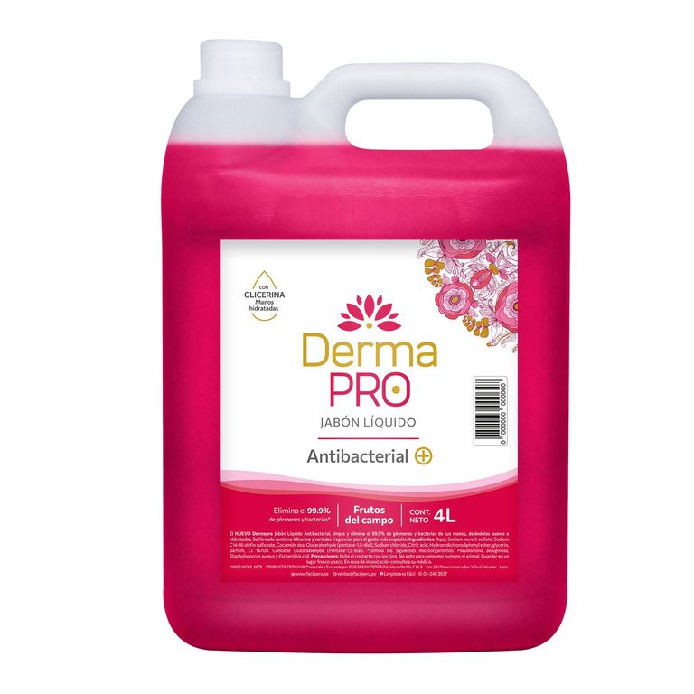 Jabón Líquido Antibacterial Frutos Rojos 4L