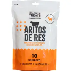 RAMBALA - Snack para Perros Adultos Aritos de Res x10 unidades