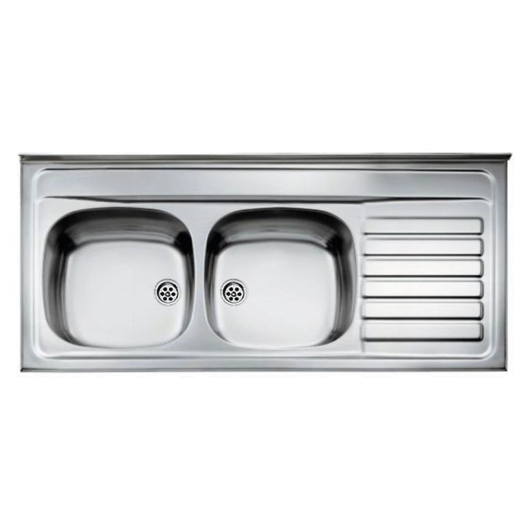 Lavadero de Cocina Acero Inoxidable Teka 2 Pozas con Escurridor 120x50cm