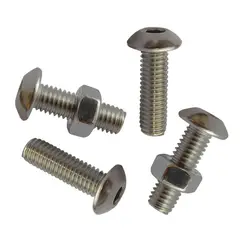 MAMUT - Perno Cabeza Botón M3x16 mm con Tuerca Inoxidablex4 unid