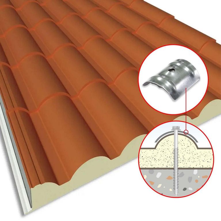 Arandela Curva Acero y EPDM 6.5 Zinc 4 unid.