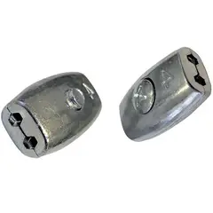 MAMUT - Abrazadera Oval para Unión de Cable 3 mm. 2 unid.