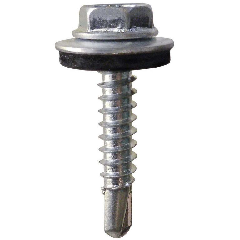 Tornillo Autoperforante Hexagonal con Argolla Neoprene 1/4x6 4 Unid
