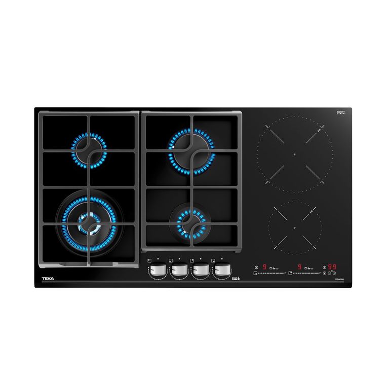 Cocina empotrable Gas/Inducción Teka JZC 96342 BBB BK + ACC X6 Quemadores