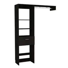TUHOME - Ropero Negro 1 Cajón Mánchester