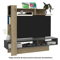 TUHOME - Panel de TV 60" Flamenco Duna/Plomo
