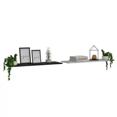 TUHOME - Repisa Vassel Wall Z-160 Habano/Blanco