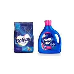 BOLIVAR - Detergente en Polvo Bolivar Cuidado Total 9Kg + Suavizante Líquido Bolívar Floral 4.8L