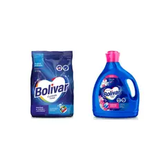BOLIVAR - Detergente en Polvo Bolivar Cuidado Total 9Kg + Suavizante Líquido Bolívar Floral 4.8L