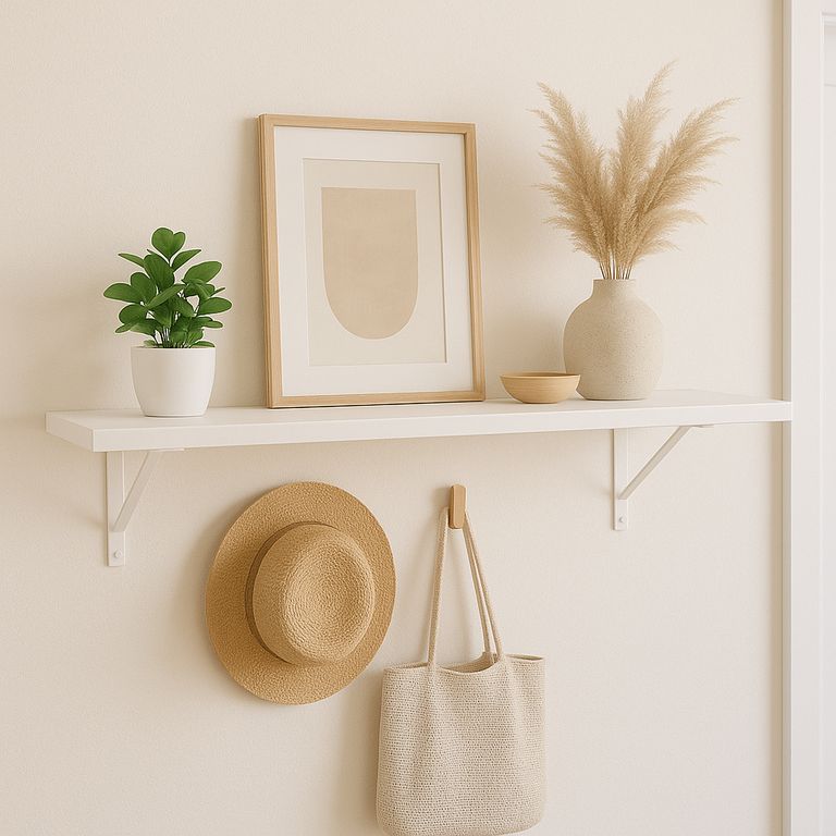 Repisa de Melamina 30x90cm Blanco