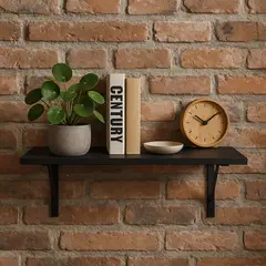 LUCANAS FURNITURE - Repisa de Melamina 25x60cm Negro