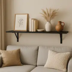 LUCANAS FURNITURE - Repisa de Melamina 90x20cm Negro